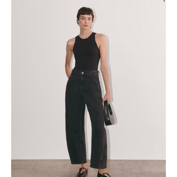 NWT Everlane The Cutaway Tank Bodysuit In Black  Size Small - Picture 1 of 8